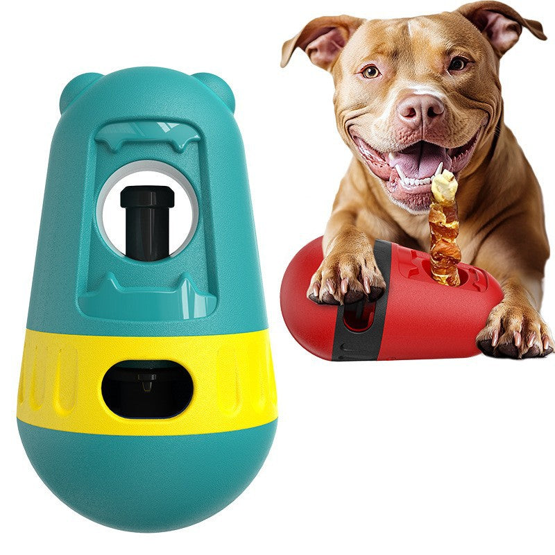 New Slow Food Dropping Ball Snack Stick Holder Dog Toy